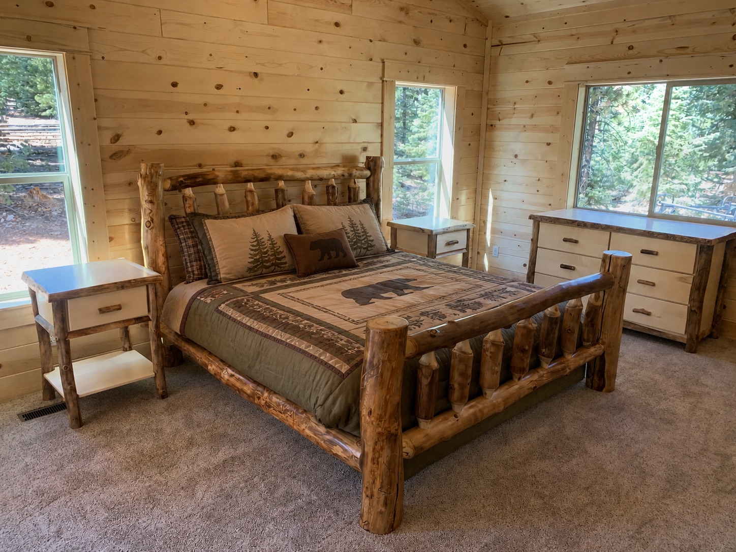 Silver River bed with dresser